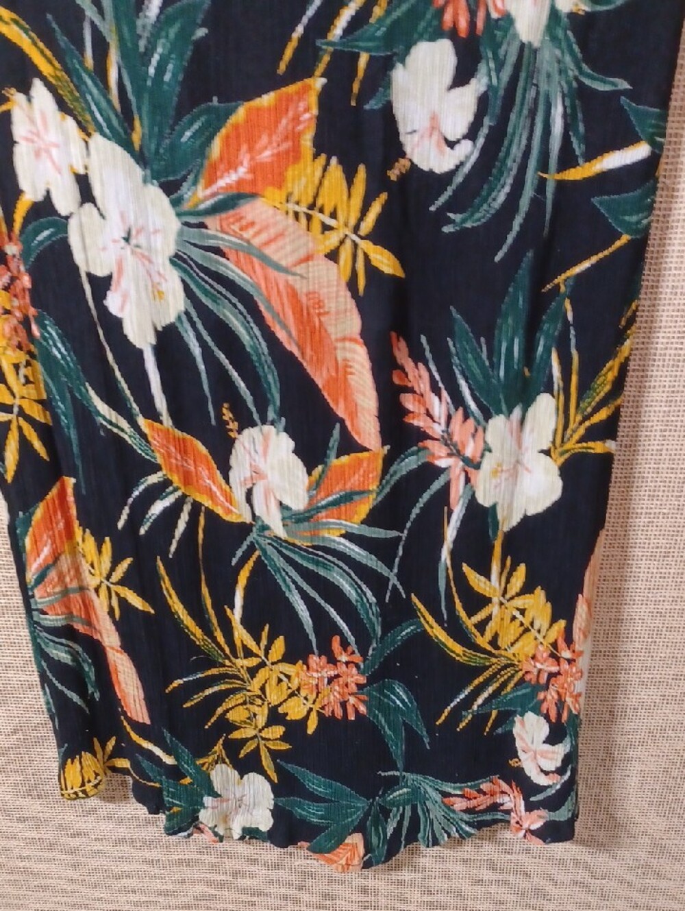 Patrons of Peace Black Floral Maxi Dress with Orange and Cream Details - Picture 8 of 12